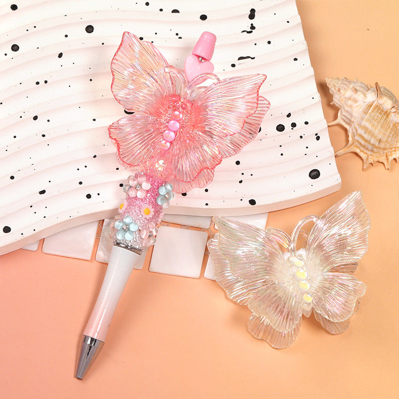 Wholesale 5pcs/pack 3D Resin Butterfly Through Hole DIY Wing Beads